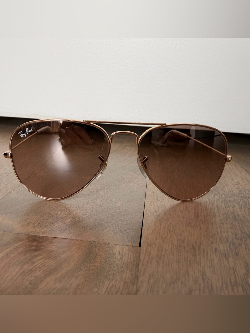 Ray-Ban Aviator Sunglasses - Brown Lenses with Gold Frame